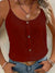 Solid Color Button Decor Cami Top, Casual Sleeveless Top For Spring & Summer, Women's Clothing
