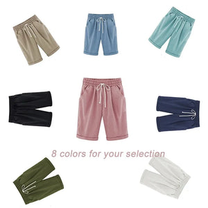 Summer Loose Casual Women's Shorts Sports Stretchy Straight Leg Breathable Sweatshorts Female Five-Point Outer Wear Pants