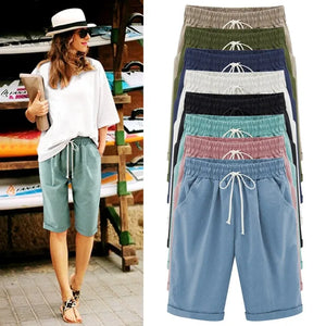 Summer Loose Casual Women's Shorts Sports Stretchy Straight Leg Breathable Sweatshorts Female Five-Point Outer Wear Pants