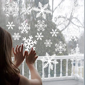 36pcs/lot White Snowflake Christmas Wall Stickers Glass Window Sticker Christmas Decorations for Home New Year Gift Navidad 2023