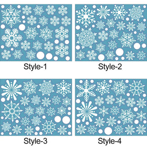 36pcs/lot White Snowflake Christmas Wall Stickers Glass Window Sticker Christmas Decorations for Home New Year Gift Navidad 2023