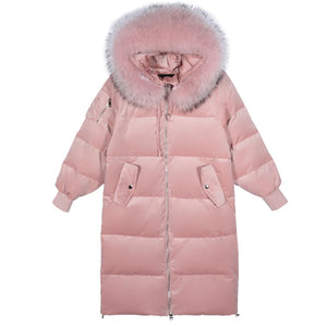 New 2020 Women's wWinter Down Jackets Warm Duck Down Women Long Parka Raccoon Fur Coat Female Jacket casaco feminino