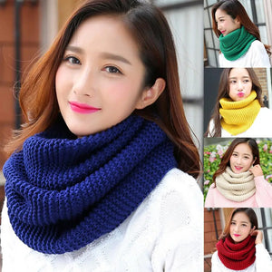 Nuevo invierno cálido moda mujer Color sólido pulóver pañuelo tejido bufanda chal bufandas Mujer winter scarf Cashmere Bufandas