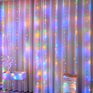 2023 Christmas Curtain Lights Garland Merry Christmas Decorations For Home Ornaments Xmas Gifts Navidad New Year wedding party