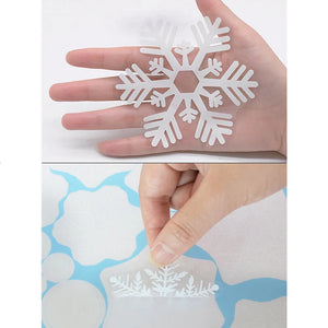 36pcs/lot White Snowflake Christmas Wall Stickers Glass Window Sticker Christmas Decorations for Home New Year Gift Navidad 2023