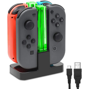 Nintend Switch 4 Controller Charger LED Indicator Charging Dock Station for Nitendo Switch Nintendoswitch NS OLED Accessories