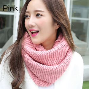 Nuevo invierno cálido moda mujer Color sólido pulóver pañuelo tejido bufanda chal bufandas Mujer winter scarf Cashmere Bufandas