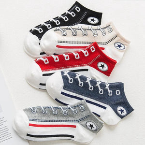 New Men Casual Socks Spring Summer Autumn Fashion Creative Denim Shoes Pattern Sock Japanese Korean Style Happy Women Sox