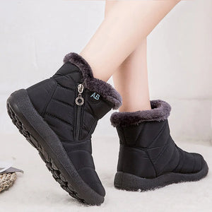 Winter Women Boots Thick Bottom Ankle Boots Women Waterproof Boots Fashion Women Shoes Solid Color Ladies Shoes Female Sneakers