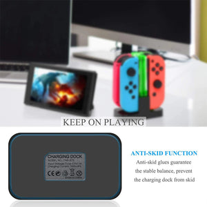 Nintend Switch 4 Controller Charger LED Indicator Charging Dock Station for Nitendo Switch Nintendoswitch NS OLED Accessories