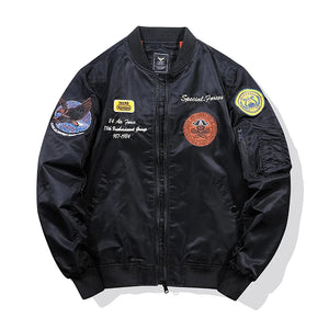 New MA1 men jacket Embroidered Outwear Pilot flight Slim fit patch jackets Autumn thin jacket And Winter warmcoat Motorcycle jac