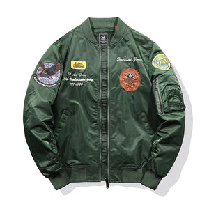 New MA1 men jacket Embroidered Outwear Pilot flight Slim fit patch jackets Autumn thin jacket And Winter warmcoat Motorcycle jac