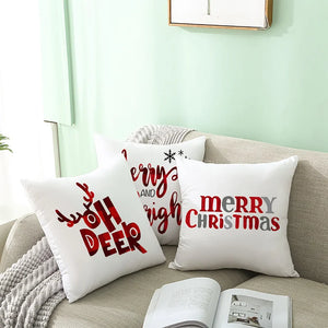 45cm Christmas Cushion Cover Navidad Merry Christmas Decorations For Home 2024 Xmas Noel Cristmas Ornaments New Year Gifts 2025