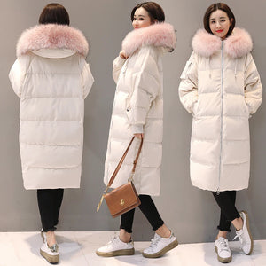 New 2020 Women's wWinter Down Jackets Warm Duck Down Women Long Parka Raccoon Fur Coat Female Jacket casaco feminino