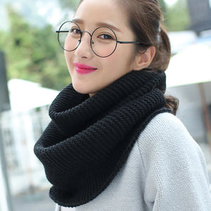 Nuevo invierno cálido moda mujer Color sólido pulóver pañuelo tejido bufanda chal bufandas Mujer winter scarf Cashmere Bufandas