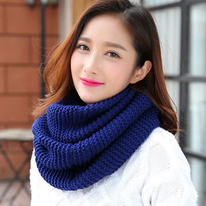 Nuevo invierno cálido moda mujer Color sólido pulóver pañuelo tejido bufanda chal bufandas Mujer winter scarf Cashmere Bufandas