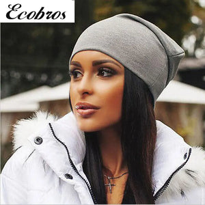 2023 Winter Warm Hats For Women Casual Stacking Knitted Bonnet Caps Men Hat Solid Color Hip Hop Skullies Unisex Female Beanies