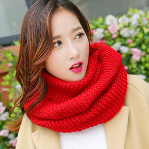 Nuevo invierno cálido moda mujer Color sólido pulóver pañuelo tejido bufanda chal bufandas Mujer winter scarf Cashmere Bufandas