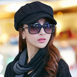 Newsboy Caps New Arrive Women Newsboy Gatsby Cap Octagonal Baker Peaked Beret Driving Hat Female Sunscreen Hats Painter Tour cap