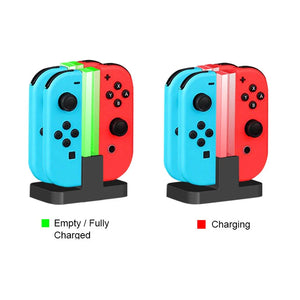 Nintend Switch 4 Controller Charger LED Indicator Charging Dock Station for Nitendo Switch Nintendoswitch NS Joy-con Accessories