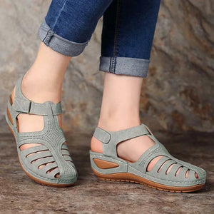 Women Summer Open Toe New Classics Solid Color Shoes For Women Wedges Non-Slip Buckle Sandalias Zapatos De Mujer Footwear