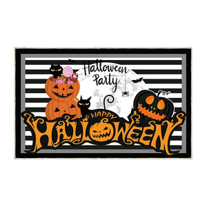 Halloween Funny Carpet Entrance Door Floor Mat, Anti Slip Scrubbing Earth Mat, Bathroom Thick Water Absorbing Foot Mat