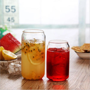 380/500ml Reusable Drinking Glass Coke Cup Eco-friendly Can Shaped Beer Glasses for Soda Cocktails Beer Whiskey Milk Drinkware