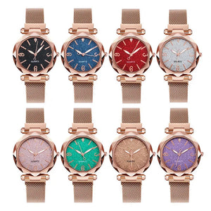 Women Watch Luxury Magnetic Starry Sky Lady Wrist Watch Mesh Female Clock 시계 여성 Reloj Mujer Montre Reloj De Dama 명품시계