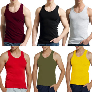 Tank Tops Men Fitness Cool Summer 100% Cotton Vest Male Sleeveless Tops Gym Slim Casual Undershirt Mens Gift 9 Colors 1PCS