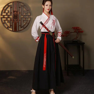 Streetwear Casual  Chinese Traditional Dress Chinese Hanfu Dress Women Clothing Vintage Ethnic Style Fashion Clothes Elegant