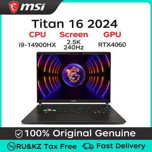 2024 MSI Titan 16 Gaming Laptop 16" i9-14900HX RTX4060 16GB 1TB Laptop 40 Series Gaming Gaming Laptop 2.5K 240Hz Gaming Screen