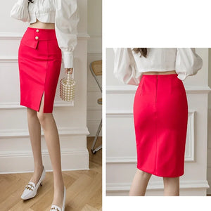 Oversized Pencil Black Skirts Women 2024 Korean Fashion Clothing Elegant High Wiast Bodycon Skirt Sexy Office Midi Mujer Faldas