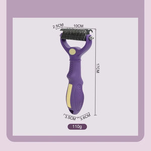 Dog Grooming comb  Pet Deshedding Brush - Double-Sided Undercoat Rake for Dog  Cat - Shedding Comb  Dematting Tool for Grooming.