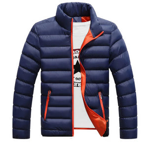 Autumn Winter Nice Outerwear Men Stand Collar Patchwork Coat Thick Puffer Padded Elegant Fashion Clothes Big Size 5XL Wholesale