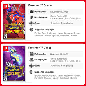 Pokémon Nintendo Switch Game Pokemon Pearl Diamond Sword Shield Pokémon Arceus Scarlet Violet Pikachu Lets Go Physical Game Card