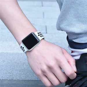 Strap For Apple Watch Ultra 7 8 9 41mm 45mm 40 44 42mm for nike sport Band iWatch serie SE 6 49mm Silicone Breathable bracelet