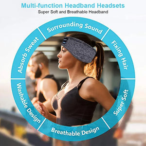 Wireless Headphones Fone Bluetooth Earphones Sports Fitness Sleeping Headband Elastic Music Eye Mask Wireless Bluetooth Headset