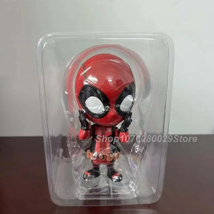 Super Hero Spiderman Deadpool Gesturing Version Deadpool Double Blade Version Action Figure Model Wacky Wobbler Bobble Head Doll