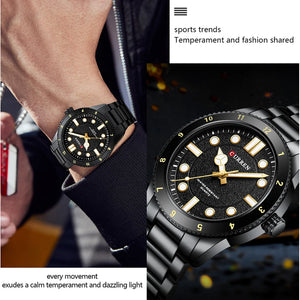 CURREN Top Brand Luxury Man Wristwatch Waterproof Luminous  Men Watches Stainless Steel Quartz Men's Watch Male reloj