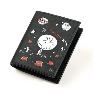 2022 Black Snoopy Cartoon Short/long Three-Fold Wallet Students Portable Coin Purse Kawaii Anime Toy for Kids Birthday Gifts