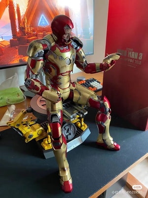 In Stock Hottoys 1/4TH QS008 IRON MAN MK42 Deluxe Version Marvel Original Anime Action Figures Collectible Model Toys