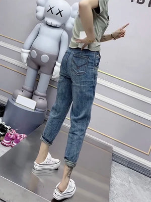 Y2k Large Size Tencel Straight Leg Jeans Female Summer Thin 2023 New Harun Pants Fat Mm Thin Daddy Pants