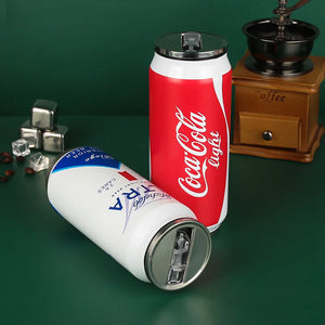 304 stainless steel can thermos cup fashion straw cup high value car water cup beer cola cold can