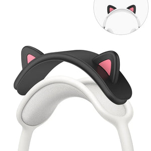 Cute Cat Ears Headband Cover For Apple AirPods Max Soft Silicone Headphone Protectors Comfort Cushion Top Pad Protector Sleeve