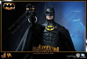 Original HotToys DX09 1/6 Men Soldier 1989 Batman Super Hero Michael Keaton Full Set 12inch Action Figure Collectible Toys Gifts