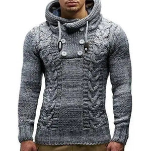 Men Warm Top Knitted Hooded Sweater Pullover Jumper Long Sleeve Jumper Winter