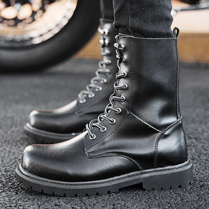 100% Genuine Leather Men Boots Breathable High Top Shoes Outdoor Casual Men Winter Shoes Autumn Snow Boots For Men Botas Homme