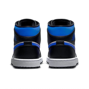 Jordan Air Jordan 1 Mid "White Royal" Retro Basketball Shoes Men's black and blue and White Sneakers 554724-140