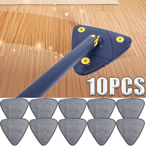 1/10pcs Triangle Microfiber Mop Pads Large Glass Microfiber Sweeping CleaningCloth Dust Mop Replacement Head Pads Clean Tool