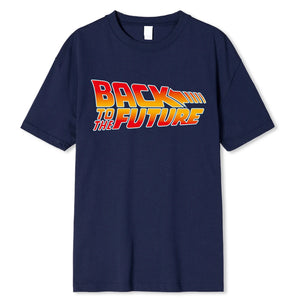 Back To The Future Tshirt Cotton T Shirt For Men Summer Short Sleeve T Shirts Movie Hip Hop Tee Tops Streetwear T-shirts XXXL